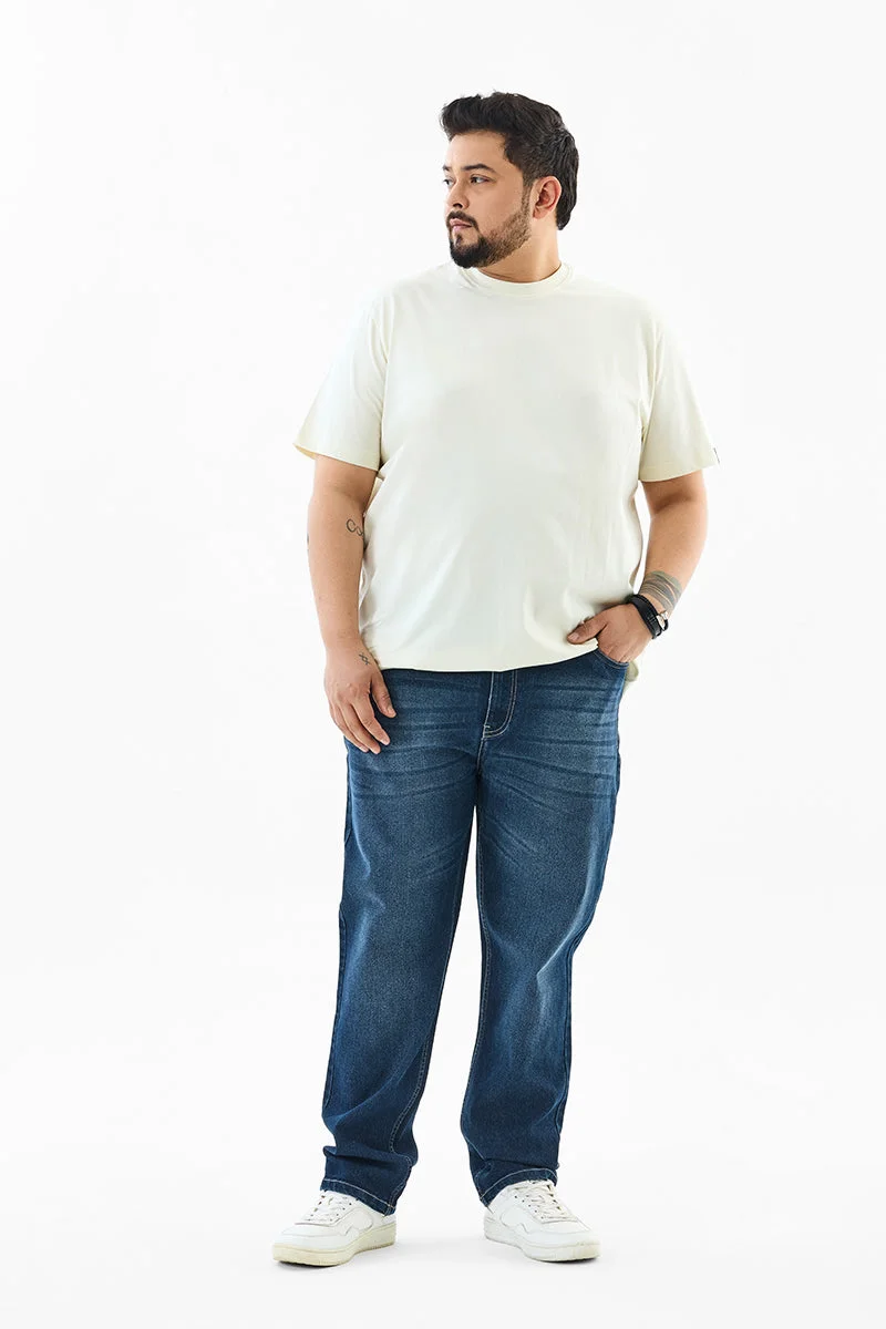 سنيتش Slim Fit Washed Stretch Plus Size Jeans